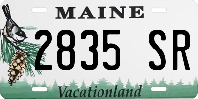 ME license plate 2835SR