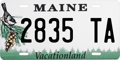 ME license plate 2835TA