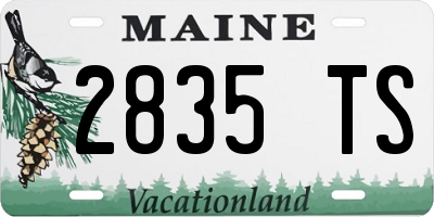 ME license plate 2835TS