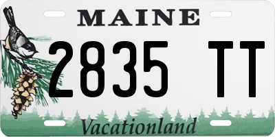ME license plate 2835TT