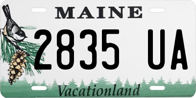 ME license plate 2835UA