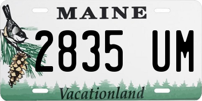 ME license plate 2835UM