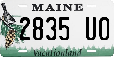 ME license plate 2835UO