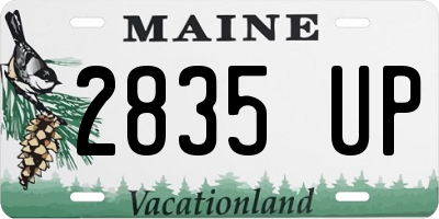 ME license plate 2835UP