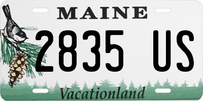 ME license plate 2835US