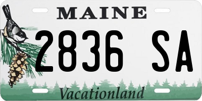 ME license plate 2836SA