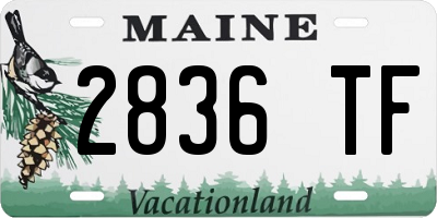 ME license plate 2836TF