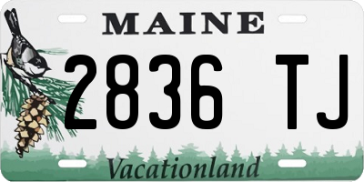 ME license plate 2836TJ