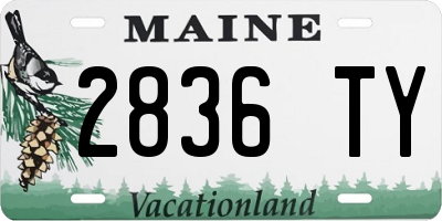 ME license plate 2836TY