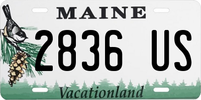 ME license plate 2836US