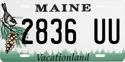 ME license plate 2836UU