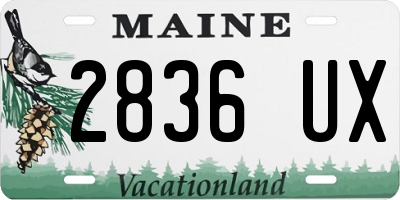 ME license plate 2836UX