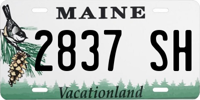 ME license plate 2837SH