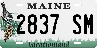 ME license plate 2837SM
