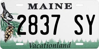 ME license plate 2837SY