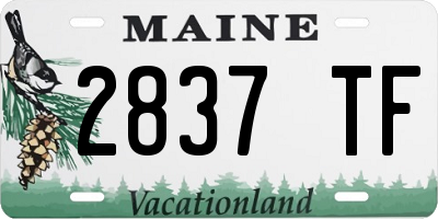 ME license plate 2837TF