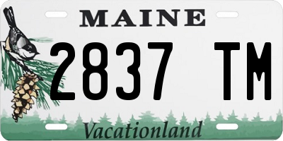 ME license plate 2837TM