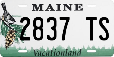 ME license plate 2837TS