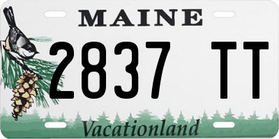 ME license plate 2837TT