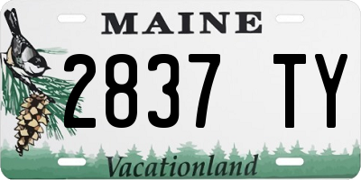 ME license plate 2837TY