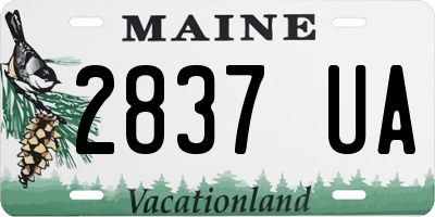 ME license plate 2837UA