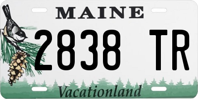 ME license plate 2838TR
