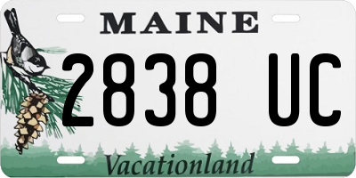 ME license plate 2838UC