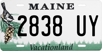 ME license plate 2838UY