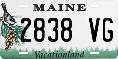 ME license plate 2838VG