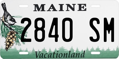 ME license plate 2840SM