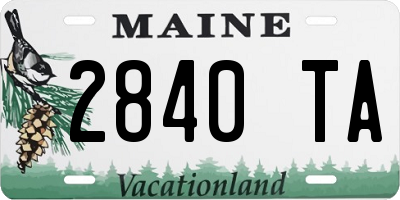 ME license plate 2840TA