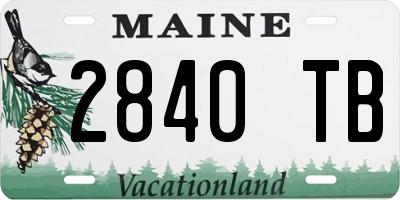 ME license plate 2840TB
