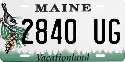 ME license plate 2840UG