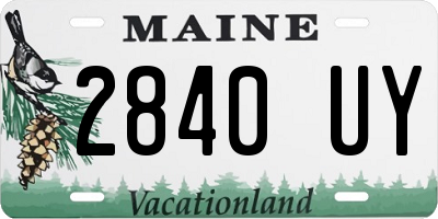 ME license plate 2840UY