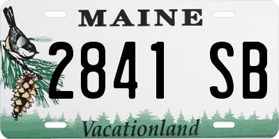 ME license plate 2841SB