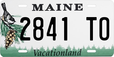 ME license plate 2841TO