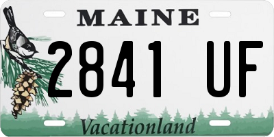 ME license plate 2841UF