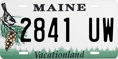 ME license plate 2841UW