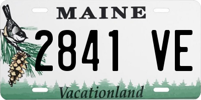 ME license plate 2841VE