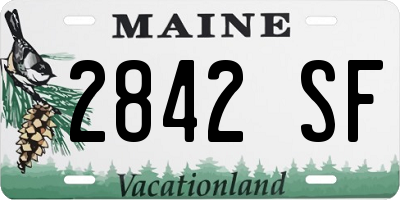 ME license plate 2842SF