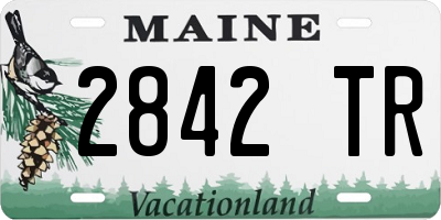 ME license plate 2842TR