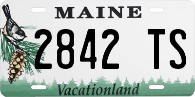 ME license plate 2842TS