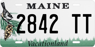 ME license plate 2842TT