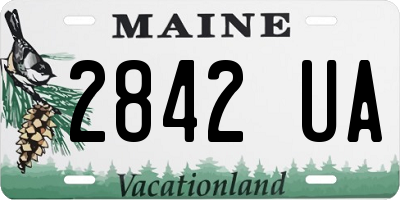 ME license plate 2842UA
