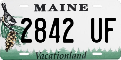 ME license plate 2842UF