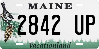 ME license plate 2842UP