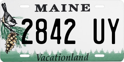 ME license plate 2842UY