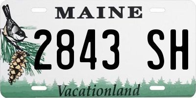 ME license plate 2843SH