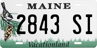 ME license plate 2843SI