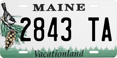 ME license plate 2843TA